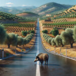 Cinghiale sulla strada