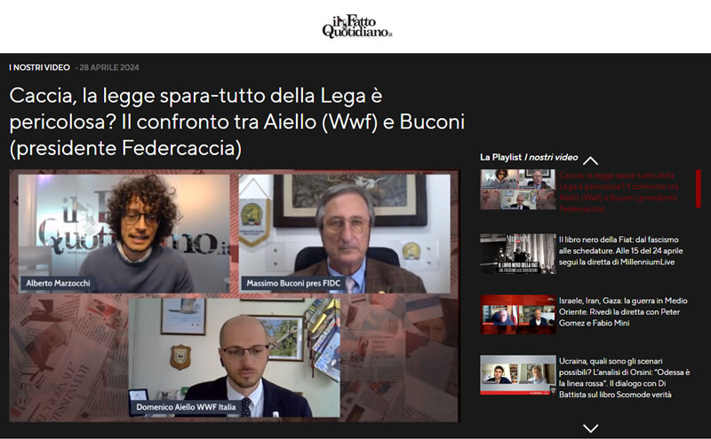 Screenshot sito de Il Fatto Quotidiano
